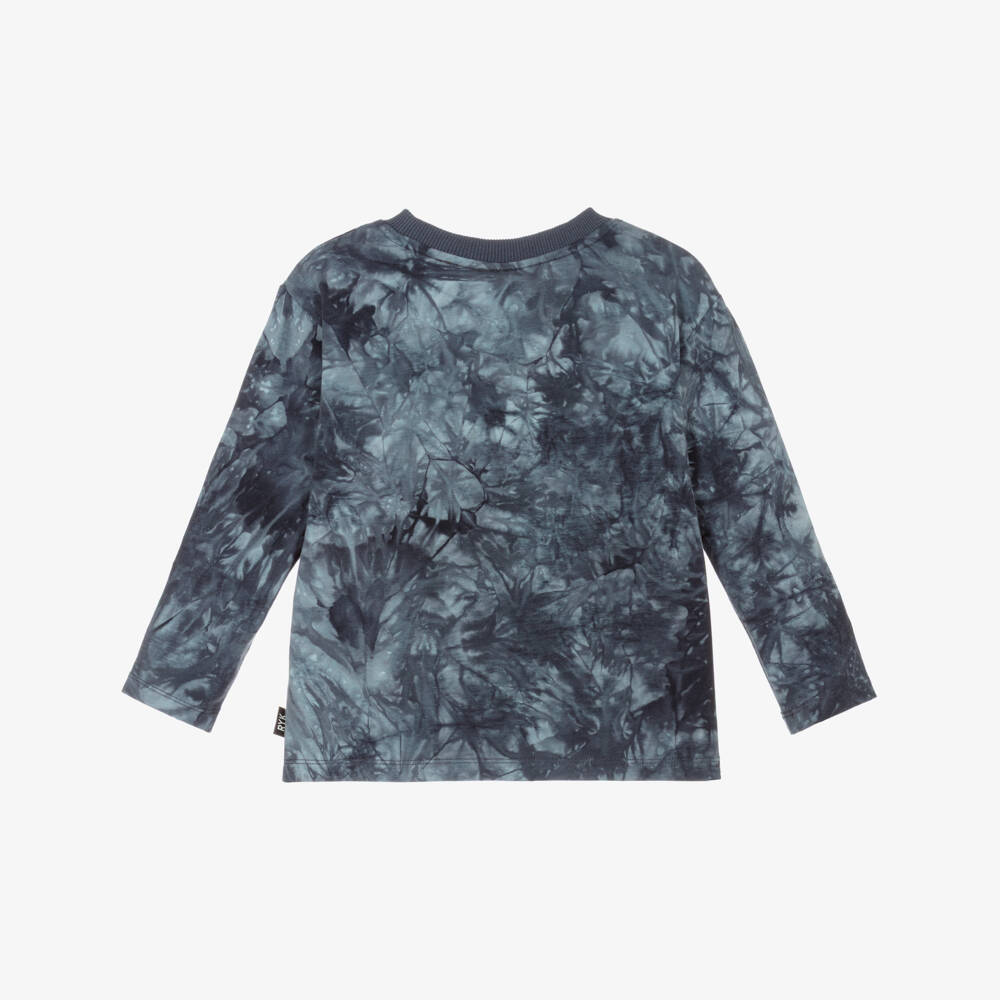 Rock Your Baby-Boys Grey Cotton Tie-Dye Top with Silver UFO | Childrensalon Outlet