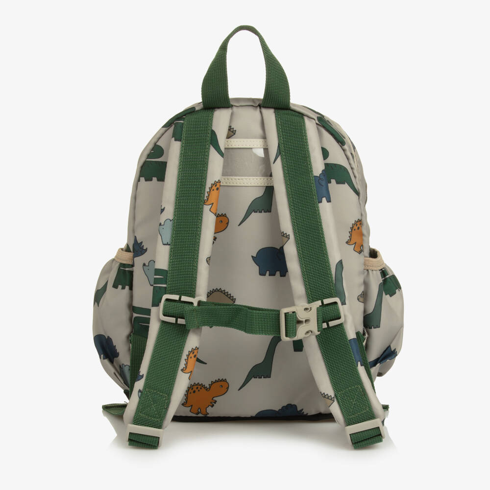Liewood-Boys Grey Dinosaur Print Backpack (27cm) | Childrensalon Outlet
