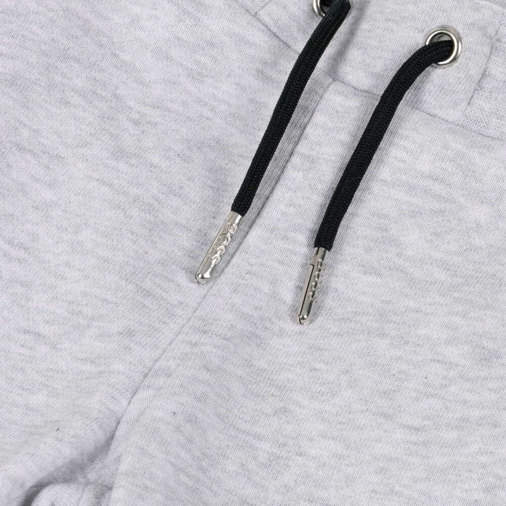 BOSS-Boys Grey Marl Cotton Tracksuit with Double B Monogram Logo | Childrensalon Outlet