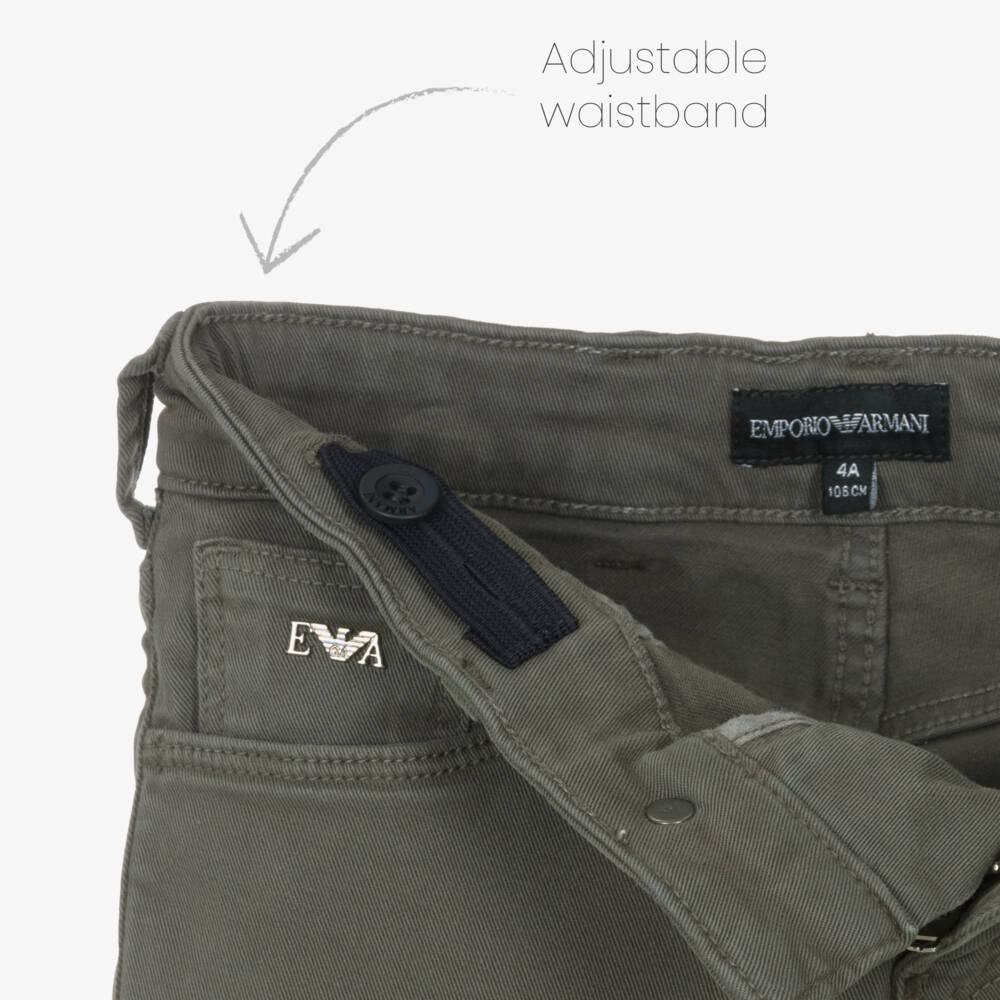 Emporio Armani-Серые джинсы из эластичного хлопка для мальчиков | Childrensalon Outlet
