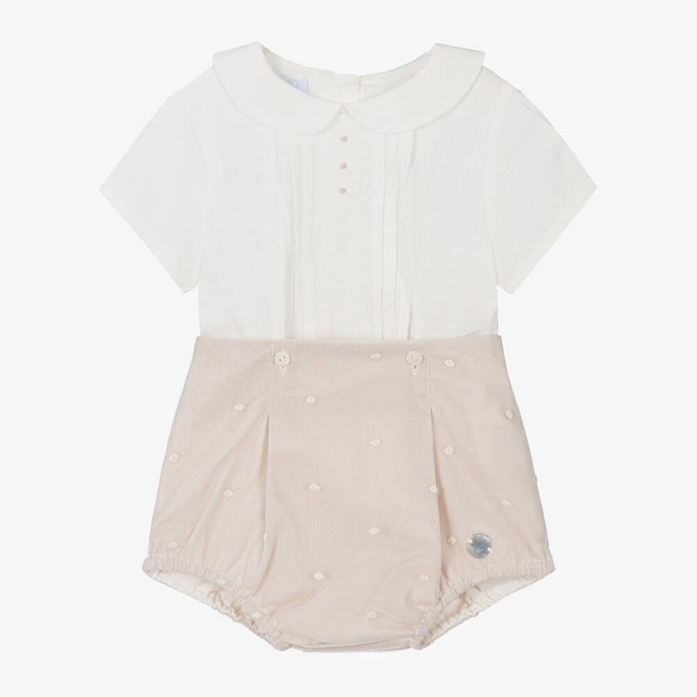 Artesanía Granlei-Кремовый бежевый костюм для мальчиков | Childrensalon Outlet