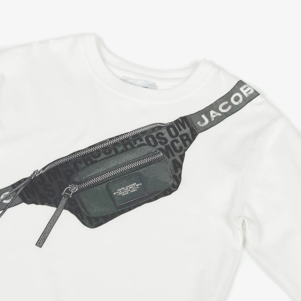 MARC JACOBS-Boys Ivory Biker Belt Bag Cotton Top | Childrensalon Outlet