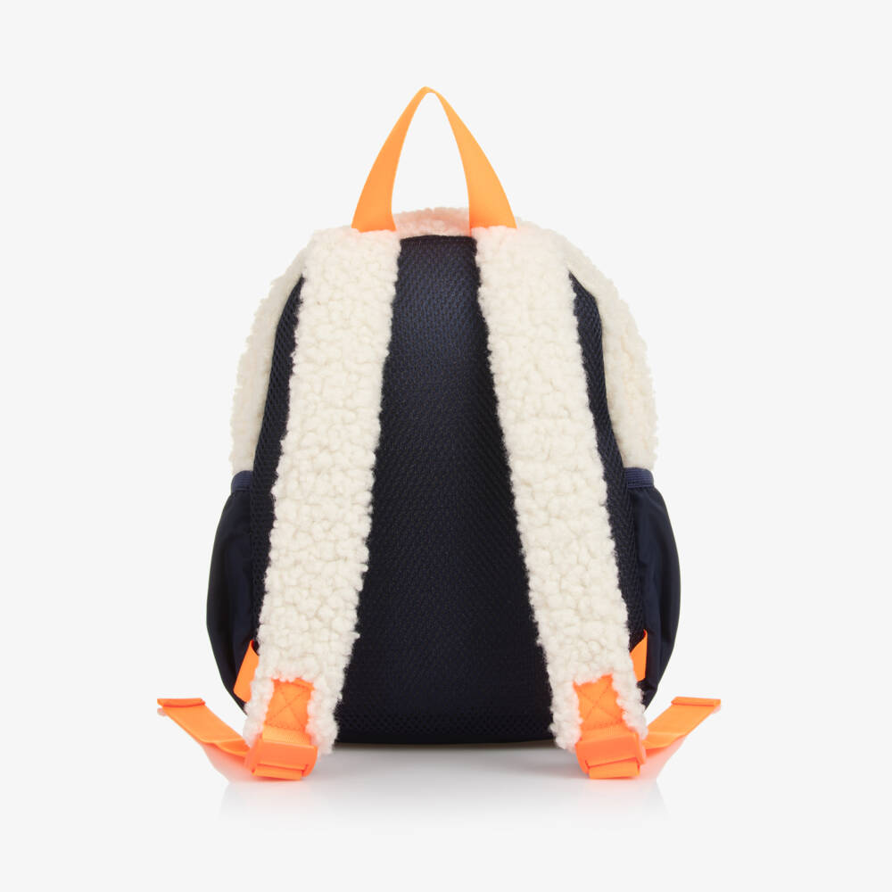 Timberland-Boys Ivory & Blue Sherpa Fleece Backpack (27cm) | Childrensalon Outlet