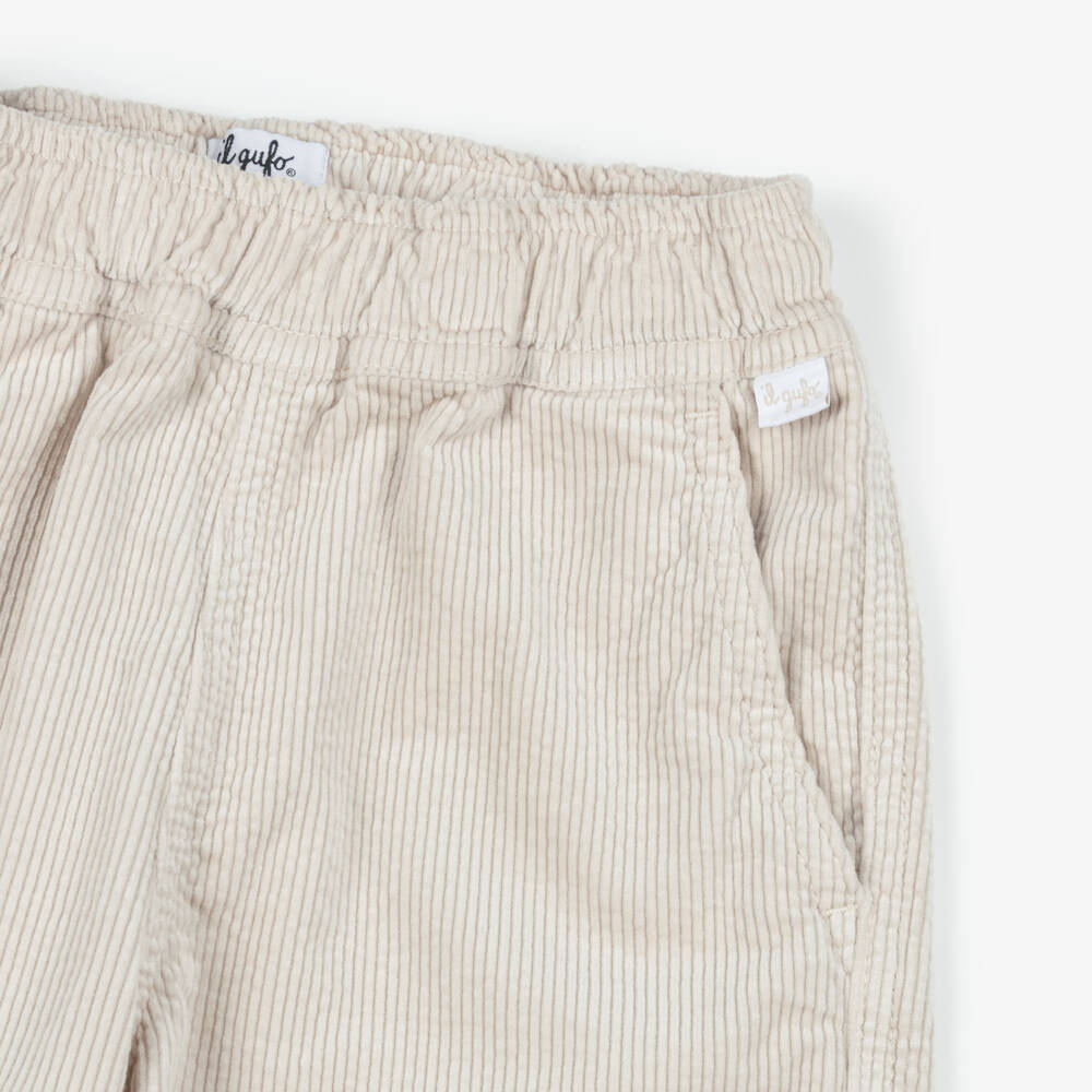 Il Gufo-Boys Ivory Corduroy Trousers | Childrensalon Outlet