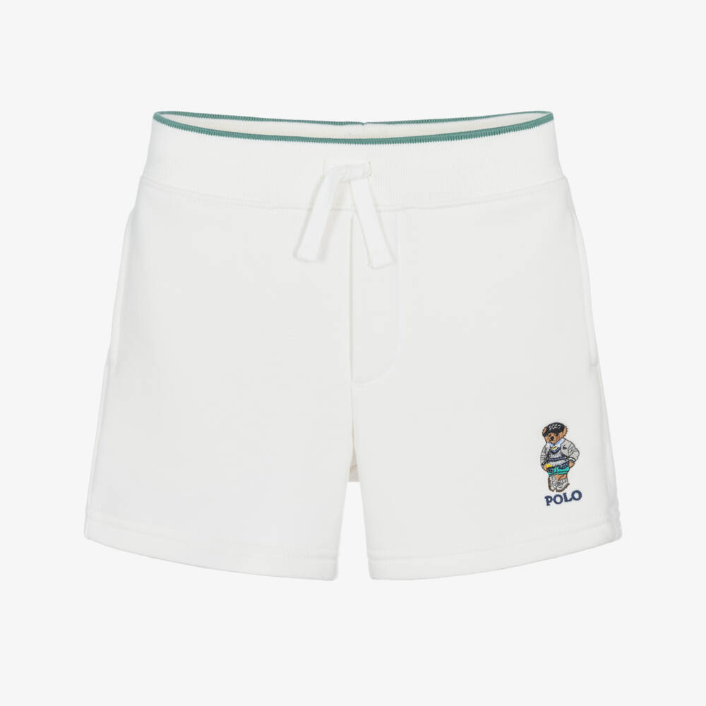 Ralph Lauren-Кремовые шорты из хлопка с медведем для мальчиков | Childrensalon Outlet