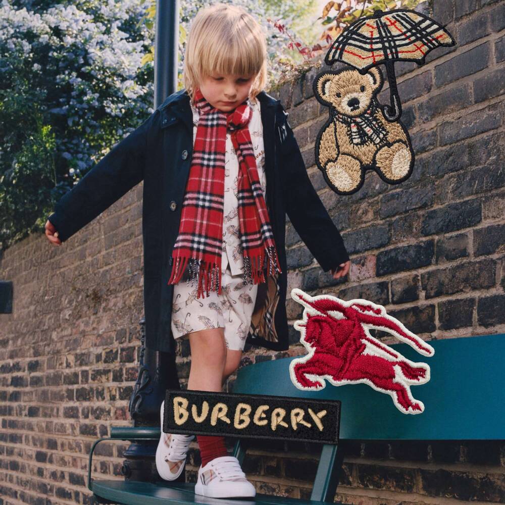Burberry-Boys Ivory Cotton Umbrella Print Shorts | Childrensalon Outlet
