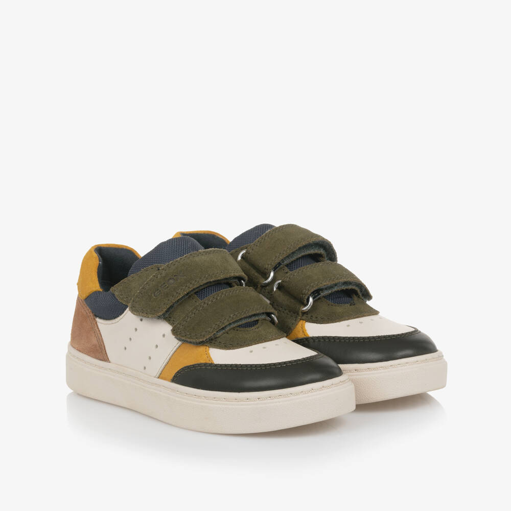 Geox-Кремовые кожаные кроссовки для мальчиков | Childrensalon Outlet