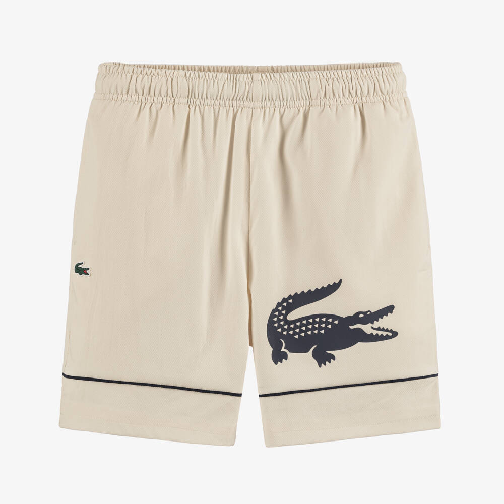Lacoste-Boys Ivory Ultradry Technical Shorts | Childrensalon Outlet
