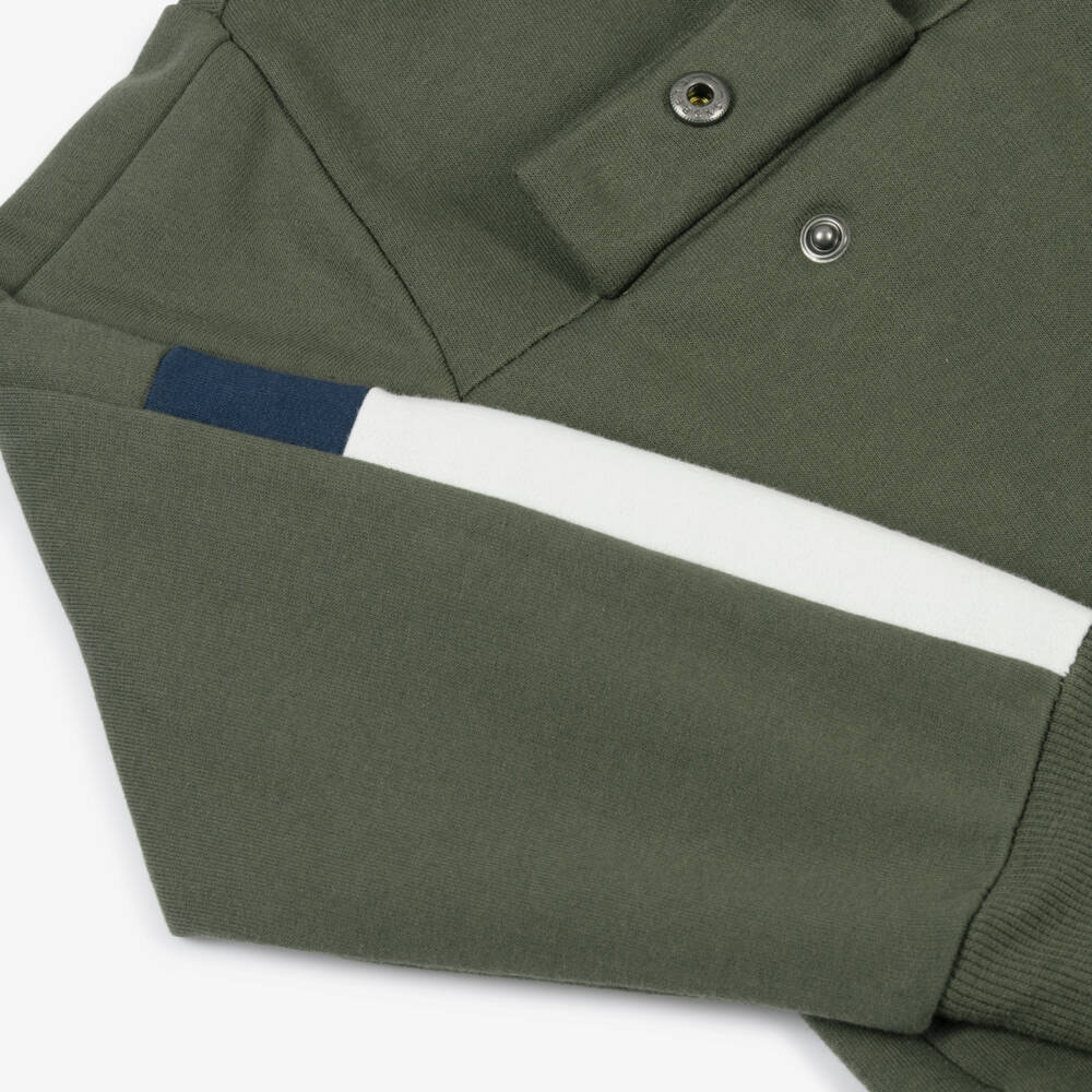 Mayoral-Boys Khaki Green Cotton Tracksuit Set | Childrensalon Outlet