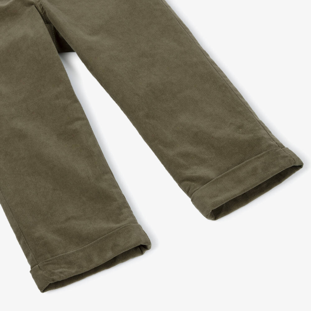NAME IT-Boys Khaki Green Needlecord Trousers | Childrensalon Outlet