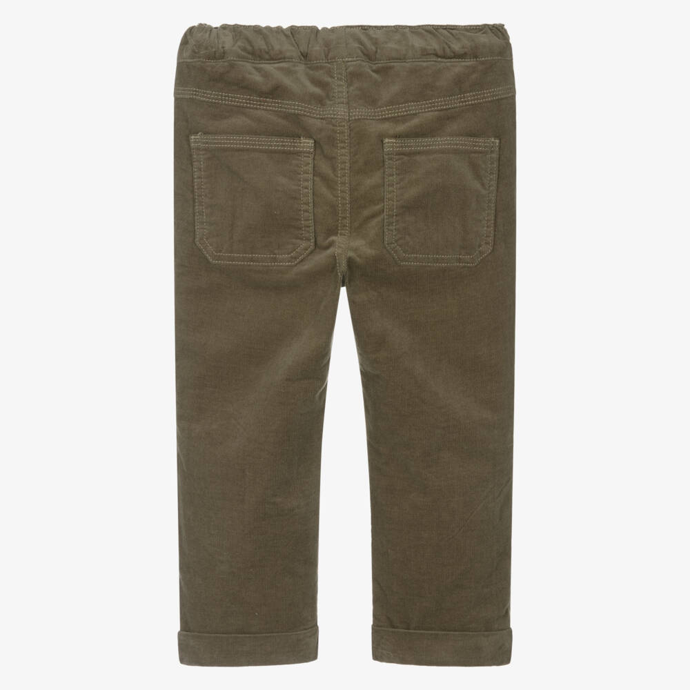 NAME IT-Boys Khaki Green Needlecord Trousers | Childrensalon Outlet