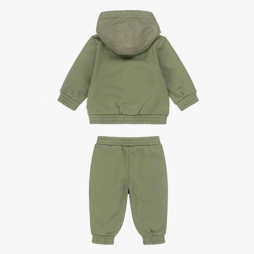 BOSS-Boys Khaki Green Tracksuit | Childrensalon Outlet