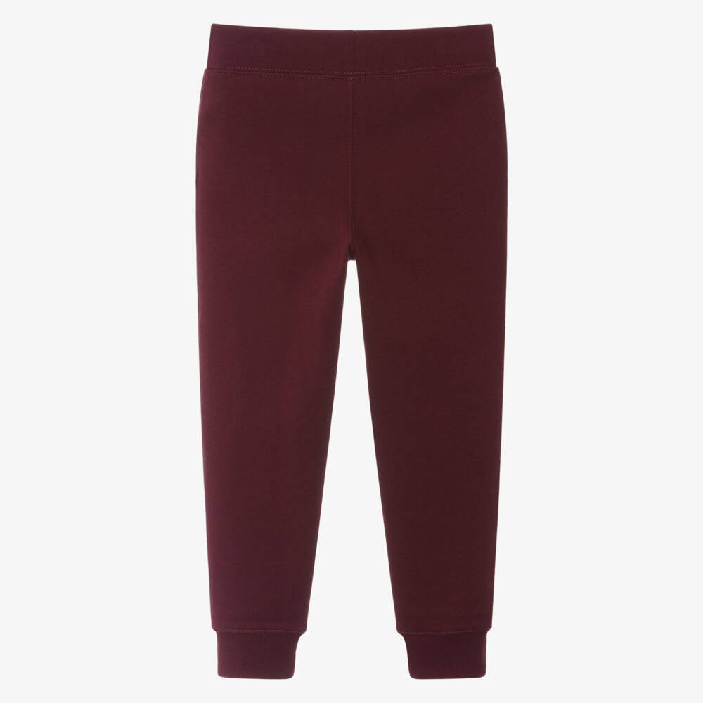 Ralph Lauren-Boys Maroon Red Cotton Pony Logo Joggers | Childrensalon Outlet
