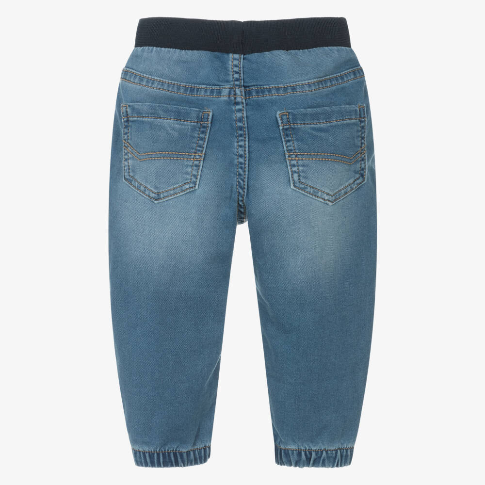 Mayoral-Boys Mid-Blue Denim Jogger-Style Jeans | Childrensalon Outlet