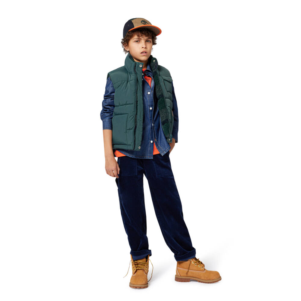 Timberland-Boys Navy Blue Corduroy Trousers with Carpenter Pocket | Childrensalon Outlet
