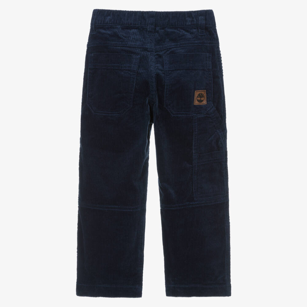 Timberland-Boys Navy Blue Corduroy Trousers with Carpenter Pocket | Childrensalon Outlet