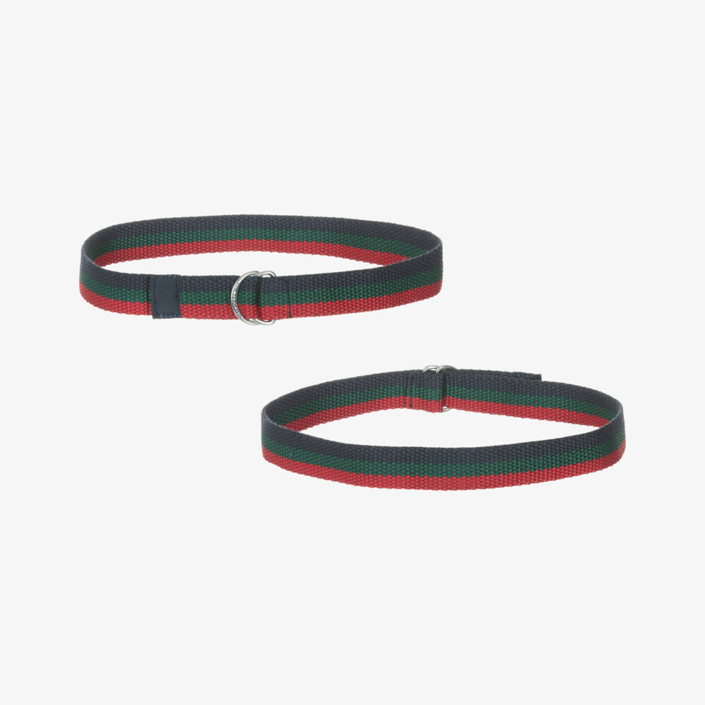 Lapin House-Boys Navy Blue Cotton Jeans with Webbed Belt | Childrensalon Outlet