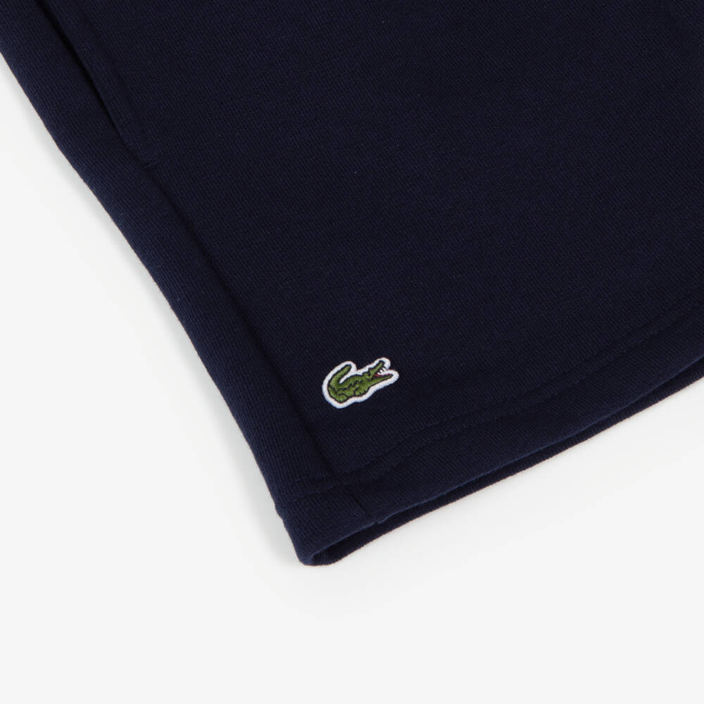 Lacoste-Boys Navy Blue Cotton Jersey Shorts | Childrensalon Outlet