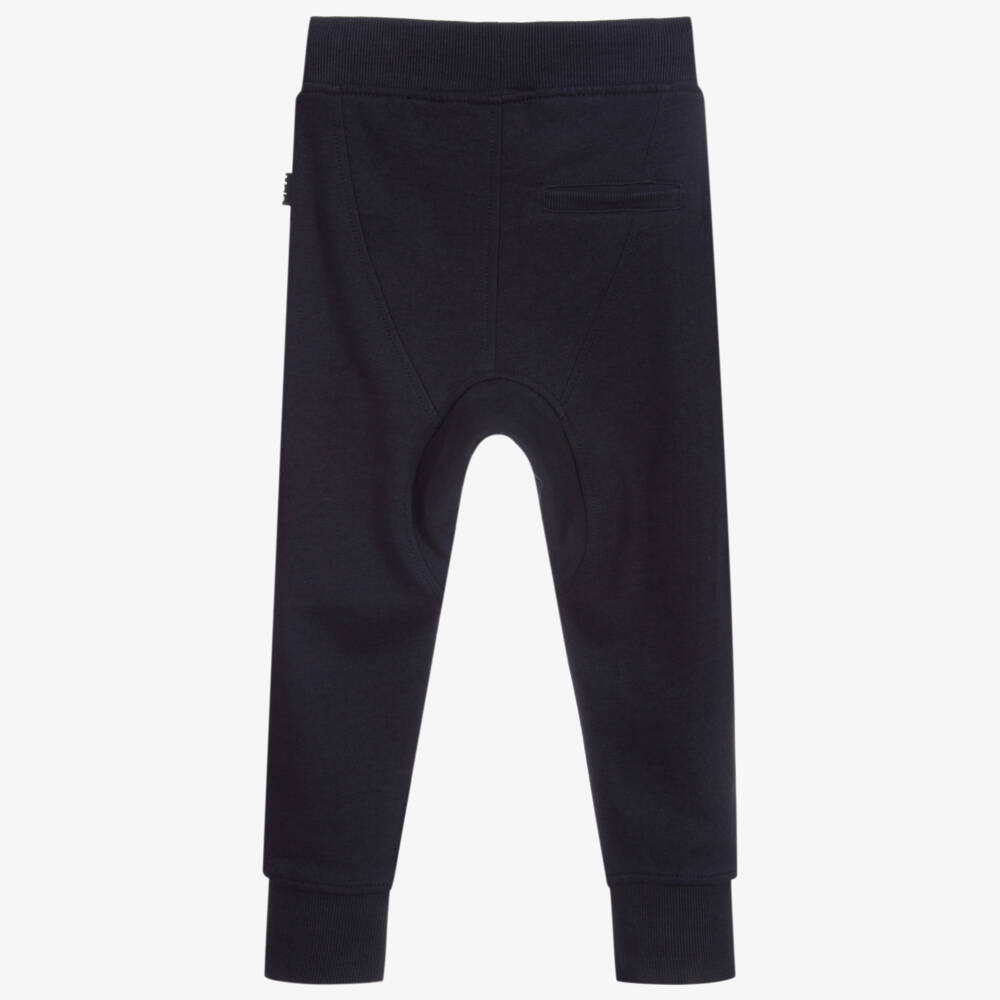 Molo-Boys Navy Blue Cotton Joggers | Childrensalon Outlet