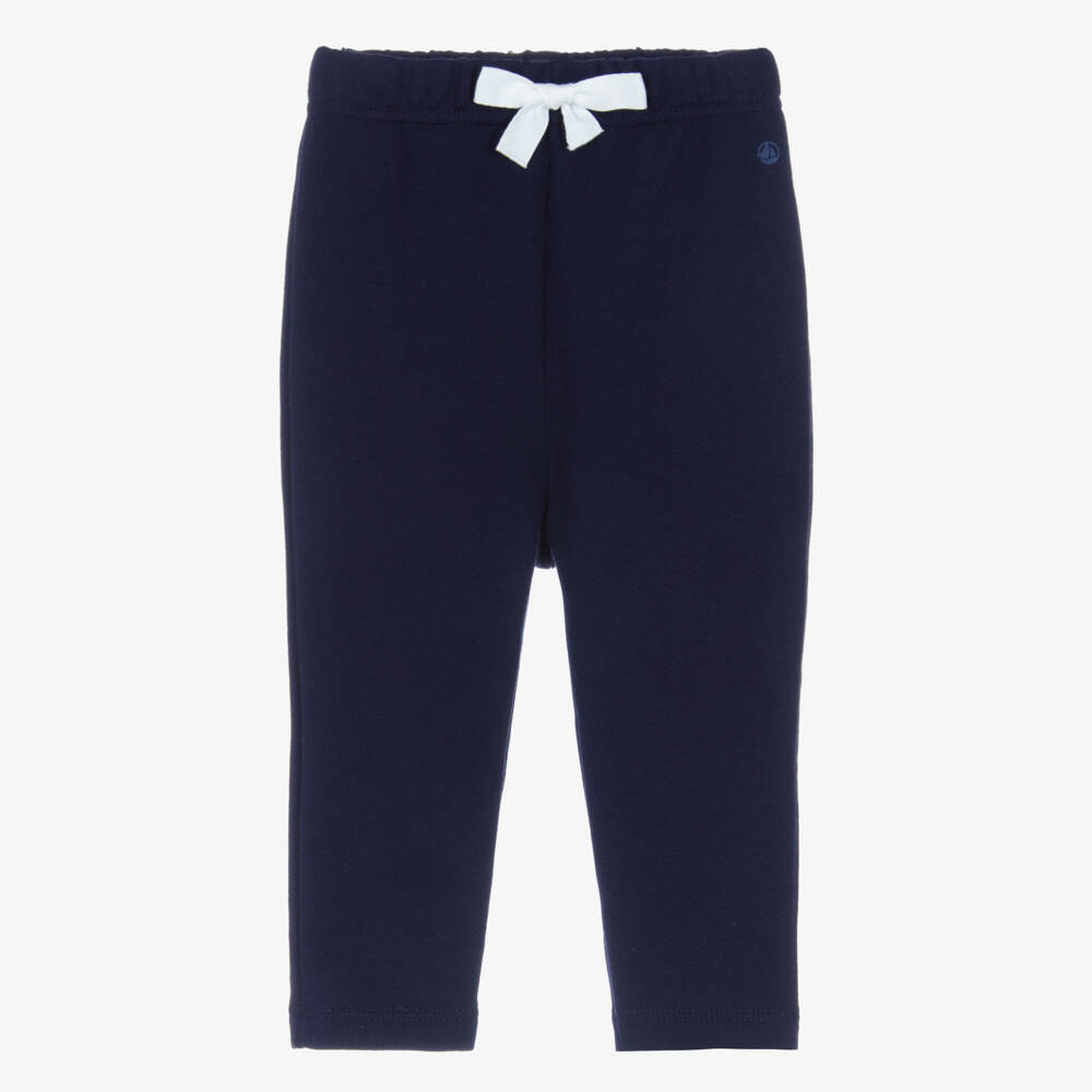 Petit Bateau-Boys Navy Blue Cotton Joggers | Childrensalon Outlet
