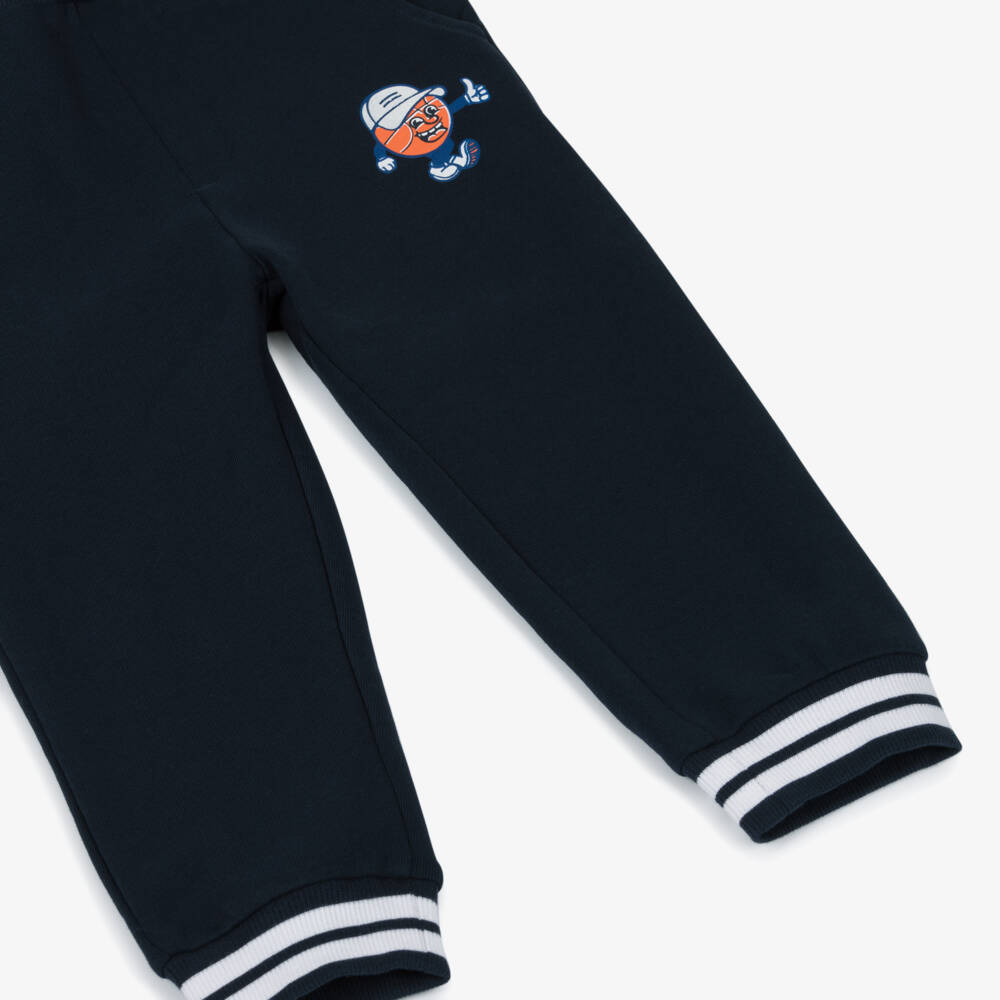 NAME IT-Boys Navy Blue Cotton Varsity Joggers | Childrensalon Outlet