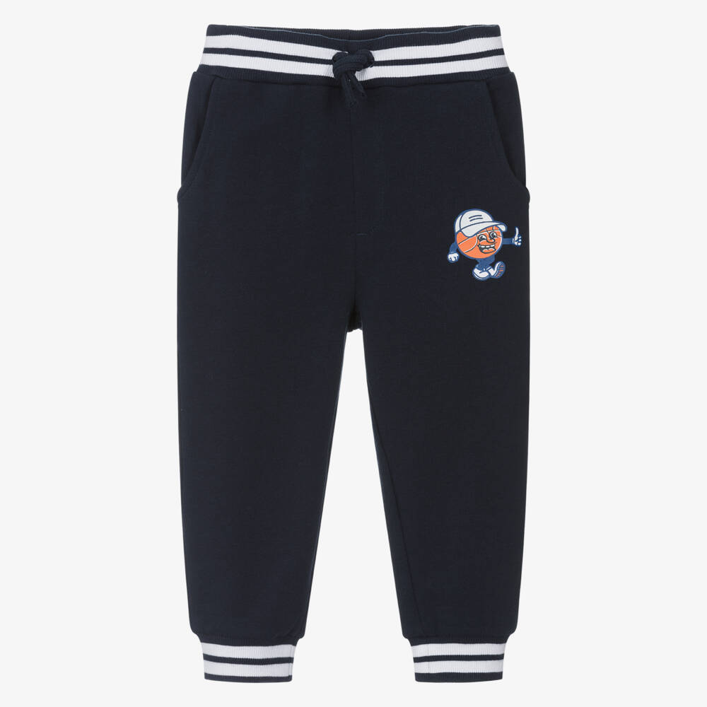 NAME IT-Boys Navy Blue Cotton Varsity Joggers | Childrensalon Outlet