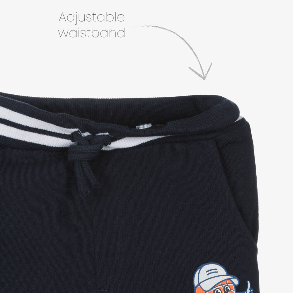 NAME IT-Boys Navy Blue Cotton Varsity Joggers | Childrensalon Outlet