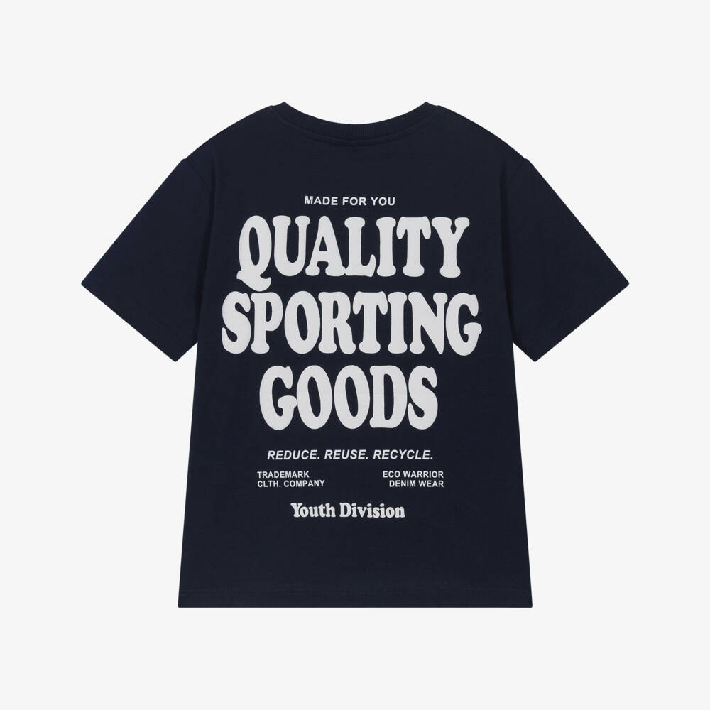 NAME IT-Boys Navy Blue Cotton Youth Division T-Shirt | Childrensalon Outlet