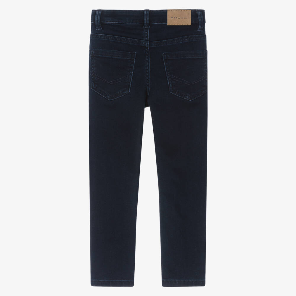 Mayoral-Boys Navy Blue Denim Slim Fit Jeans | Childrensalon Outlet