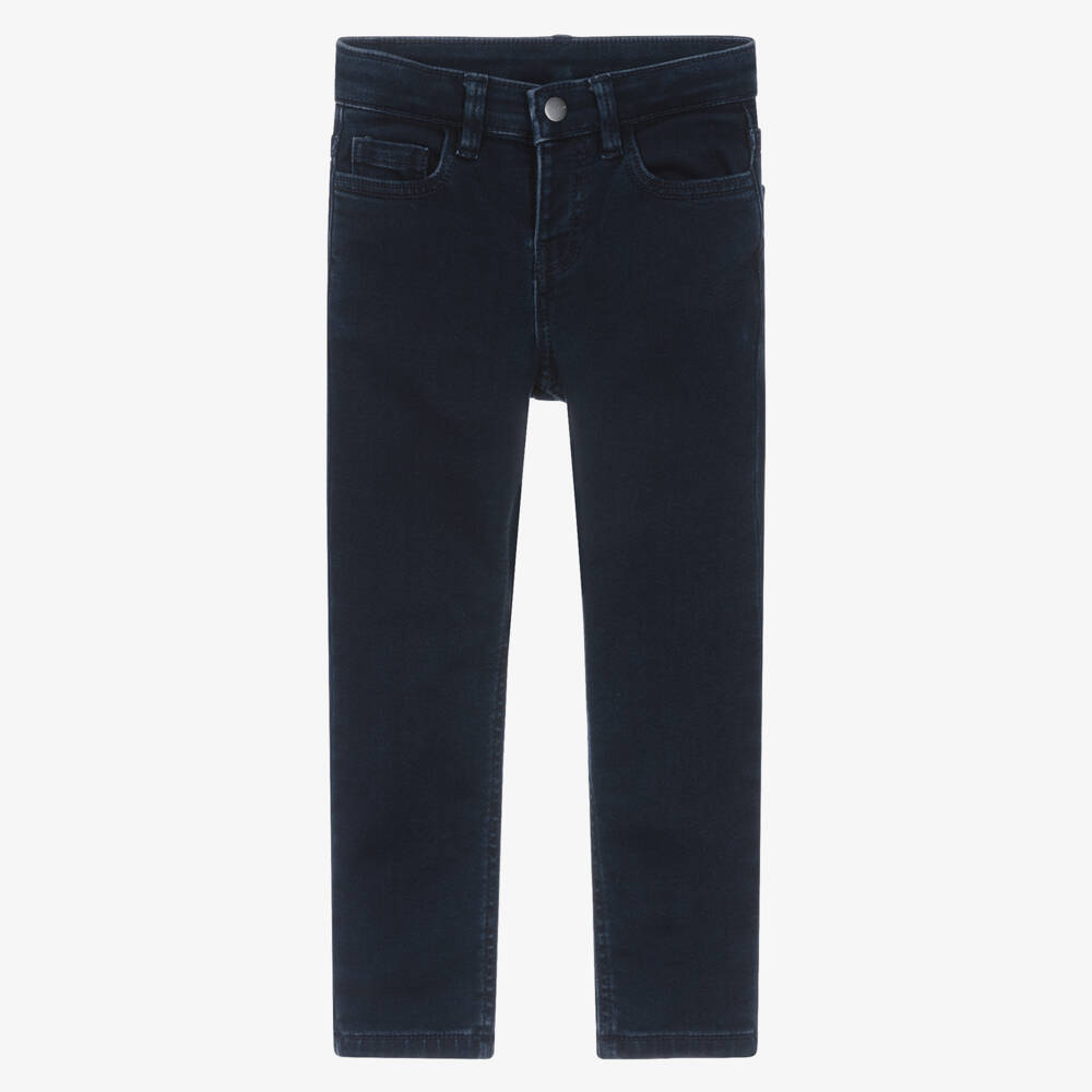 Mayoral-Boys Navy Blue Denim Slim Fit Jeans | Childrensalon Outlet
