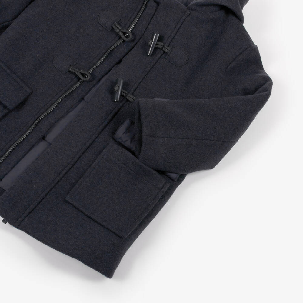 Mayoral-Boys Navy Blue Duffle Coat | Childrensalon Outlet