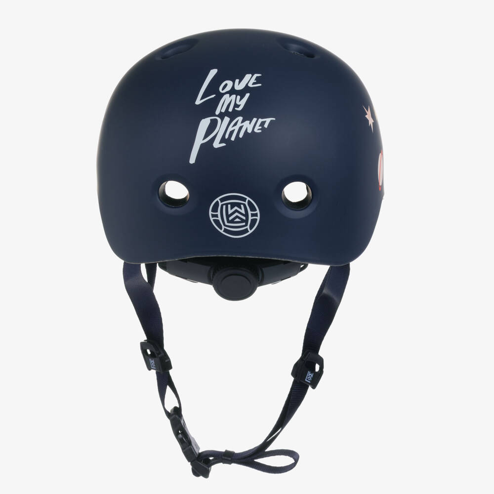 Liewood-Boys Navy Blue Planet Print Bike Helmet | Childrensalon Outlet