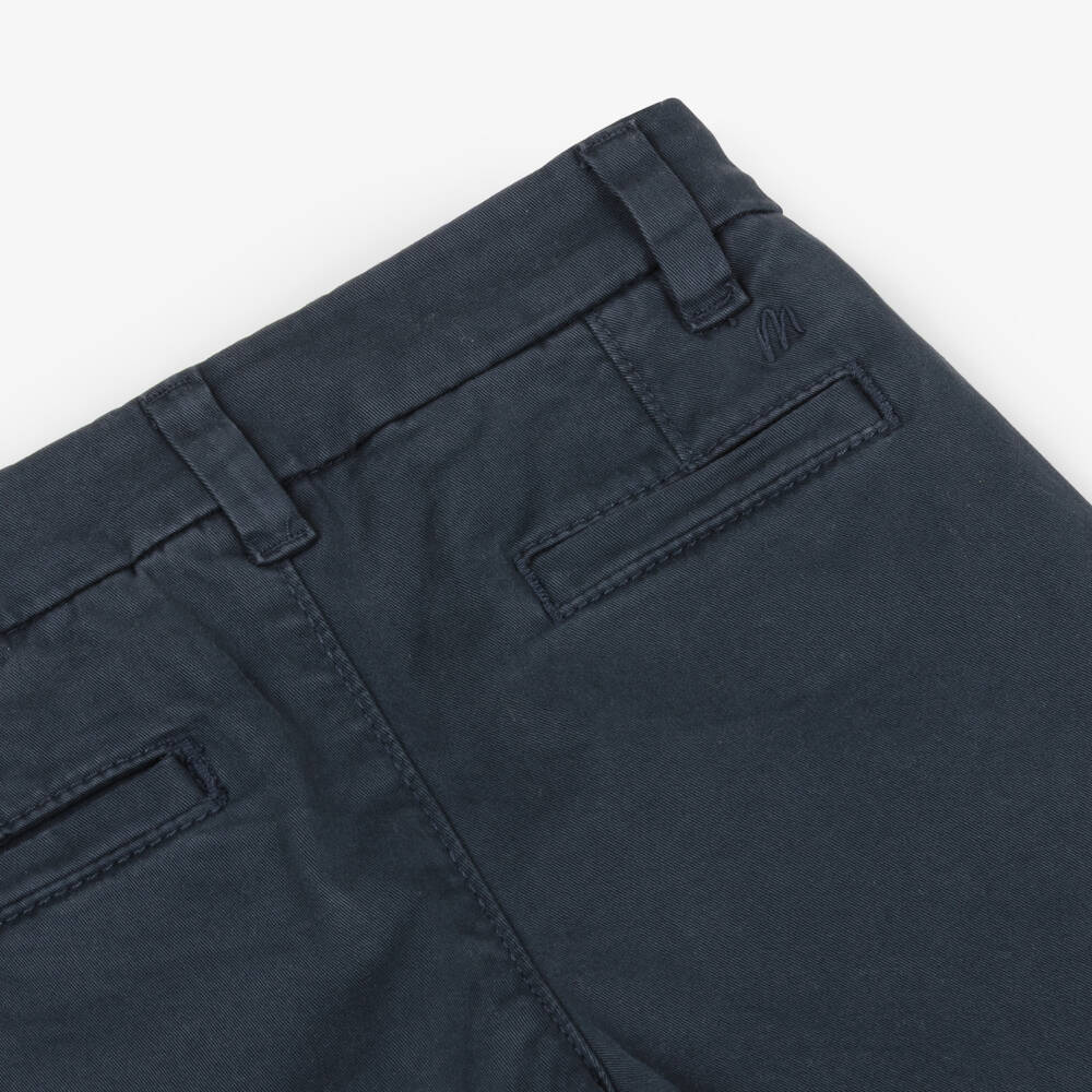 Mayoral-Boys Navy Blue Slim Fit Chino Trousers | Childrensalon Outlet
