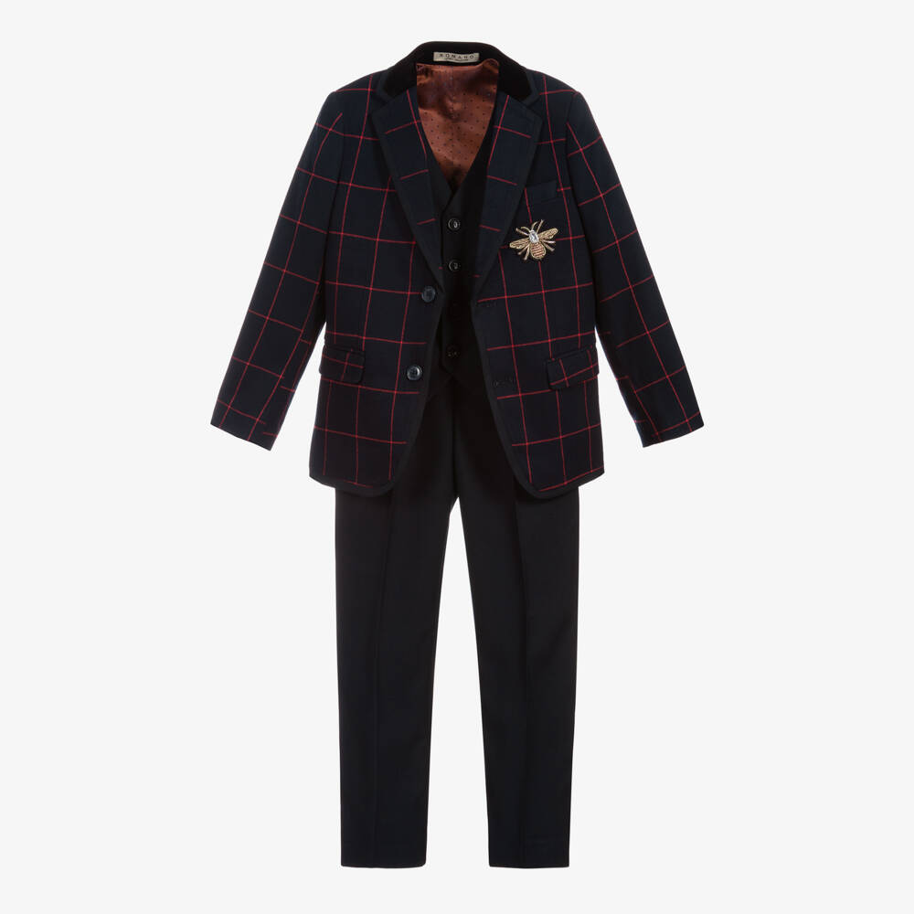 Romano-Boys Navy Blue Suit | Childrensalon Outlet