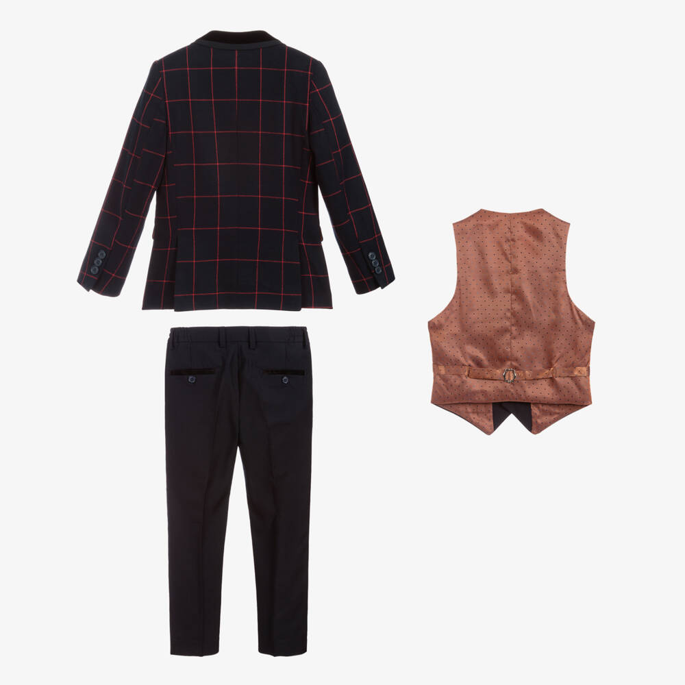 Romano-Boys Navy Blue Suit | Childrensalon Outlet