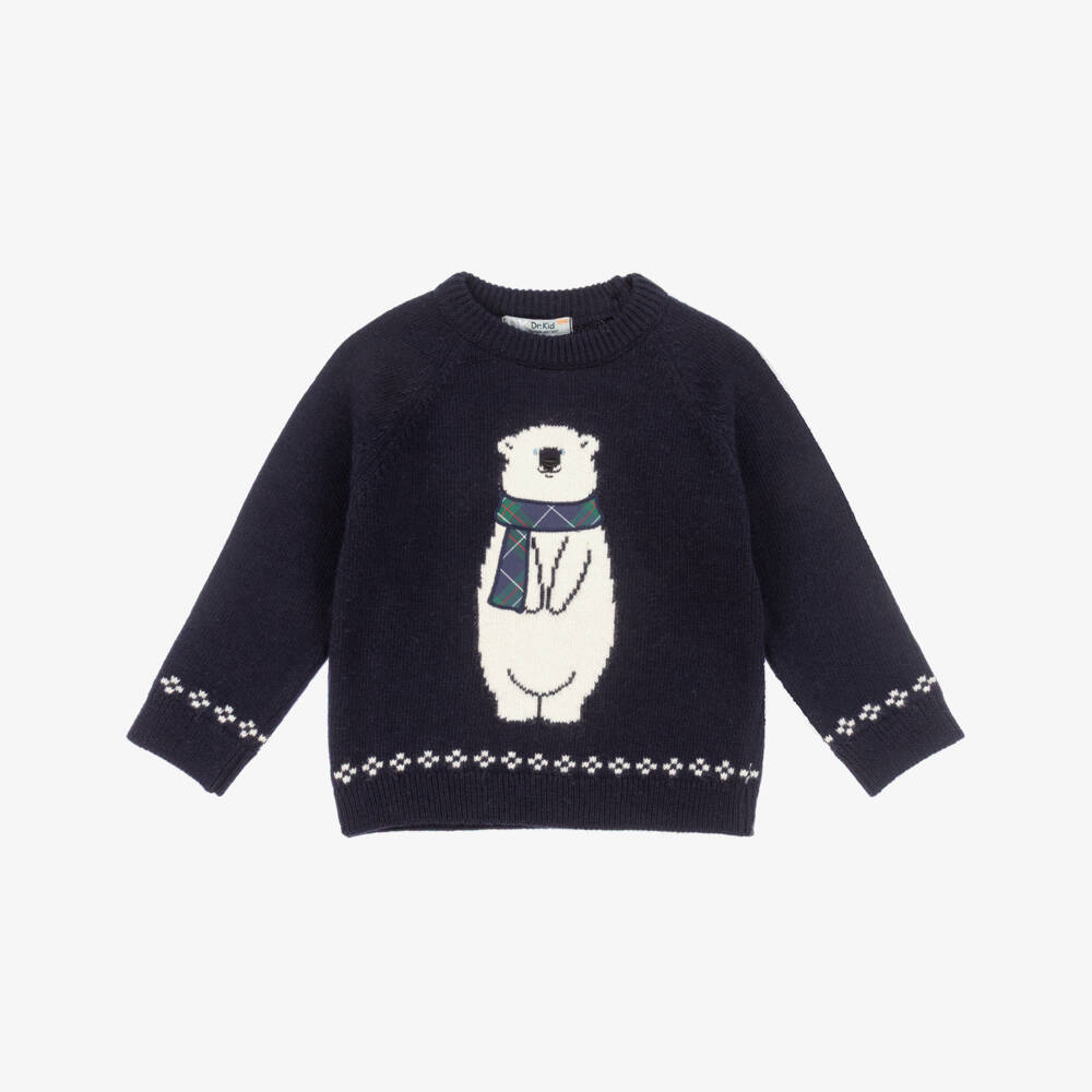 Dr. Kid-Уютный свитер с медведем для мальчиков | Childrensalon Outlet