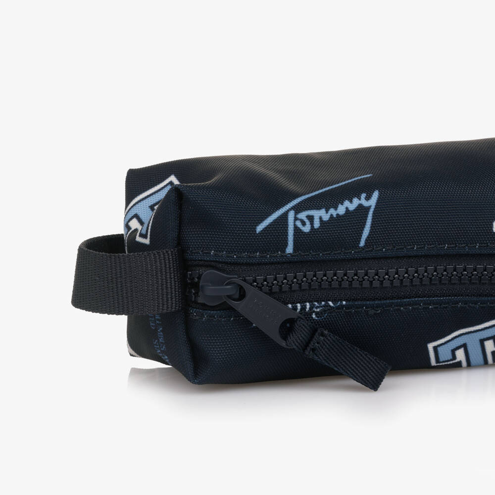 Tommy Hilfiger-Boys Navy Blue Varsity Print Pencil Case (20cm) | Childrensalon Outlet