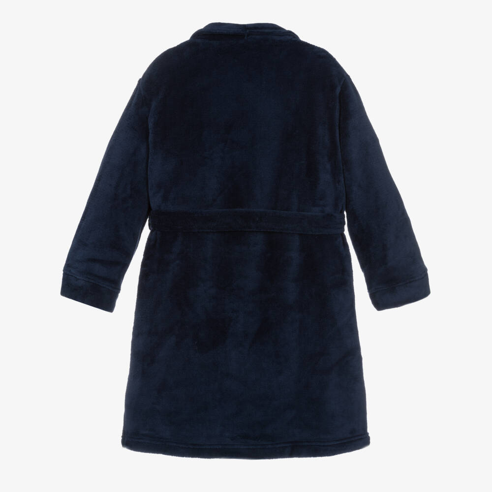 Ralph Lauren-Boys Navy Blue Velour Dressing Gown | Childrensalon Outlet