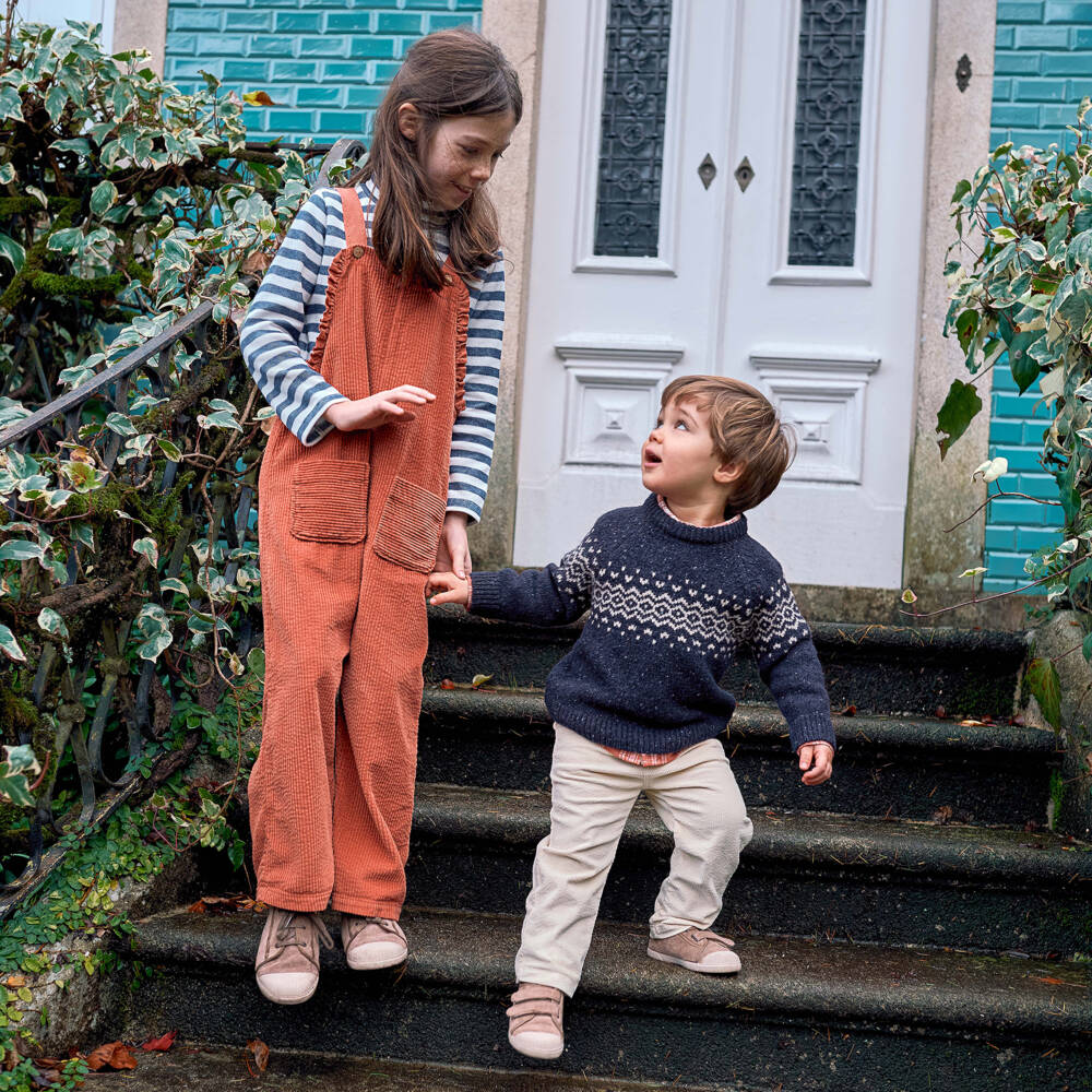 Laranjinha-Свитер синий в стиле Фэр-Айл для мальчиков | Childrensalon Outlet