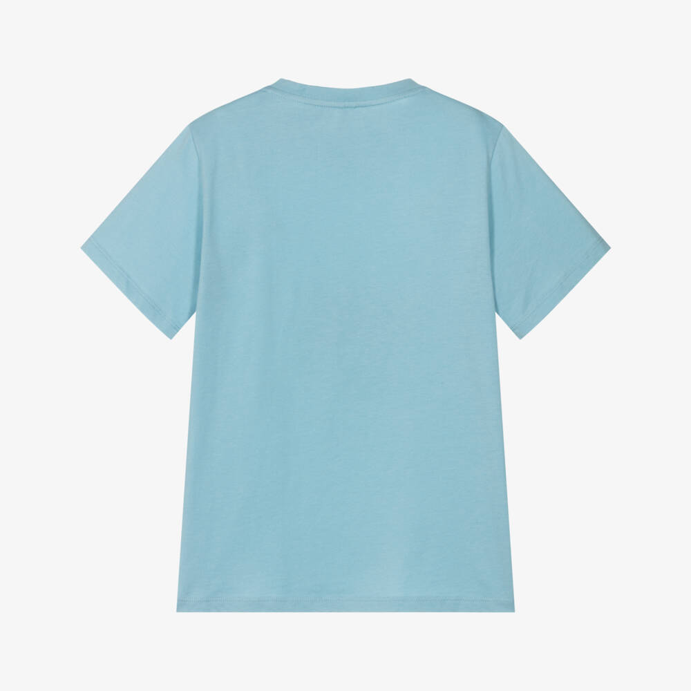 Stella McCartney Kids-Boys Pale Blue Cotton Sun & Earth T-Shirt | Childrensalon Outlet