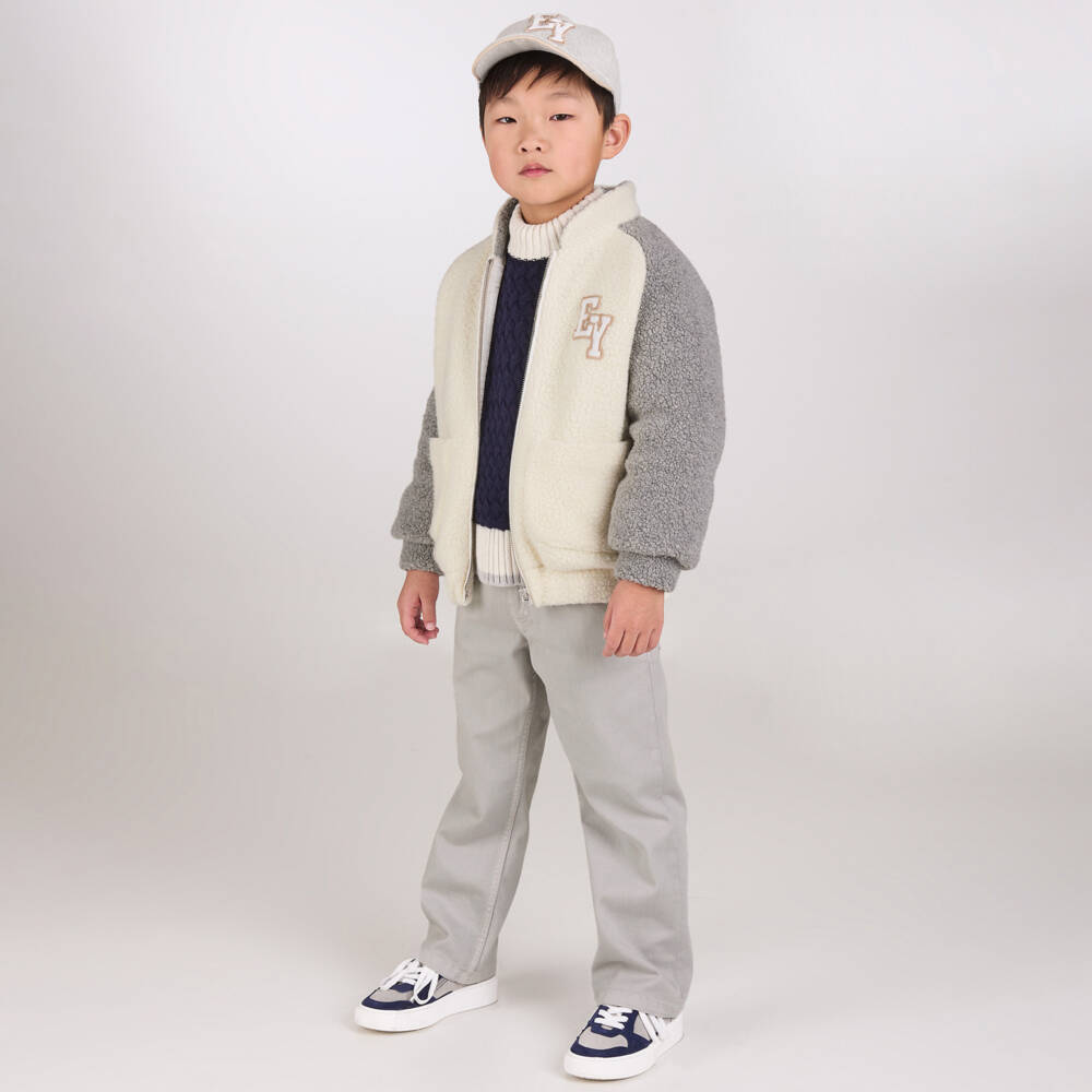Eleventy-Boys Pale Grey Denim Jeans | Childrensalon Outlet