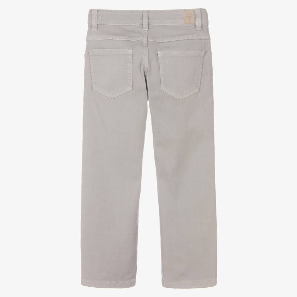 Eleventy-Boys Pale Grey Denim Jeans | Childrensalon Outlet