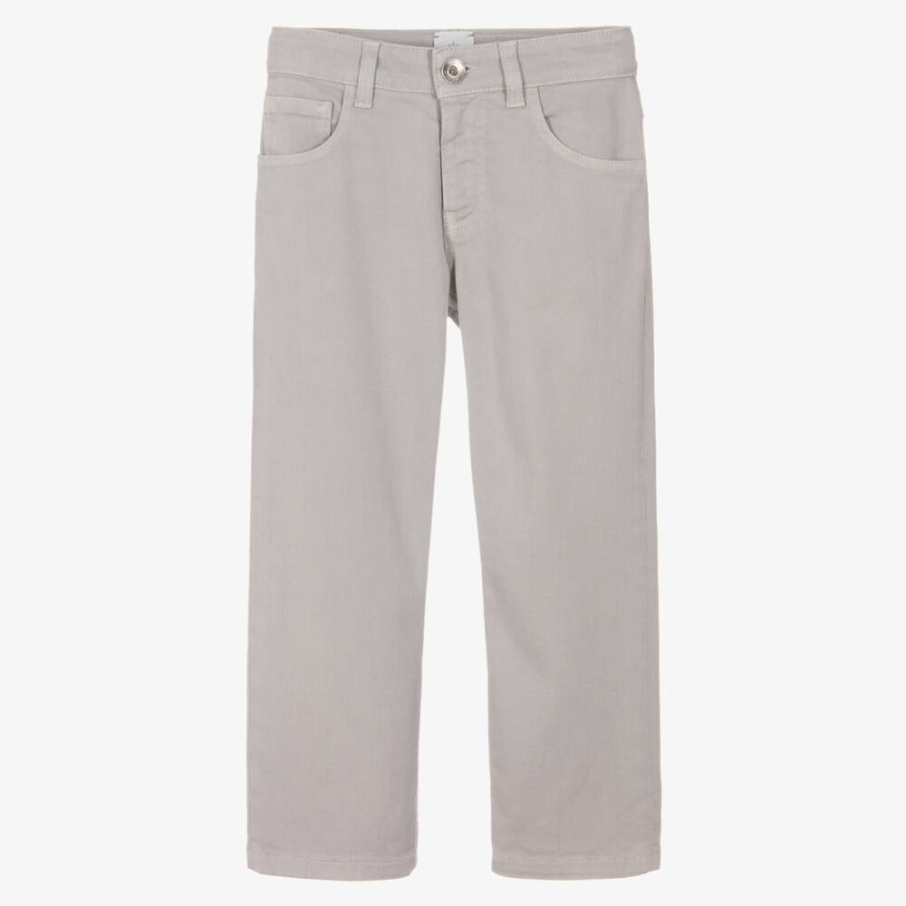 Eleventy-Boys Pale Grey Denim Jeans | Childrensalon Outlet