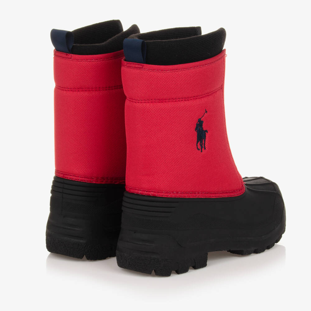 Polo Ralph Lauren-Boys Red & Black Snowboots | Childrensalon Outlet