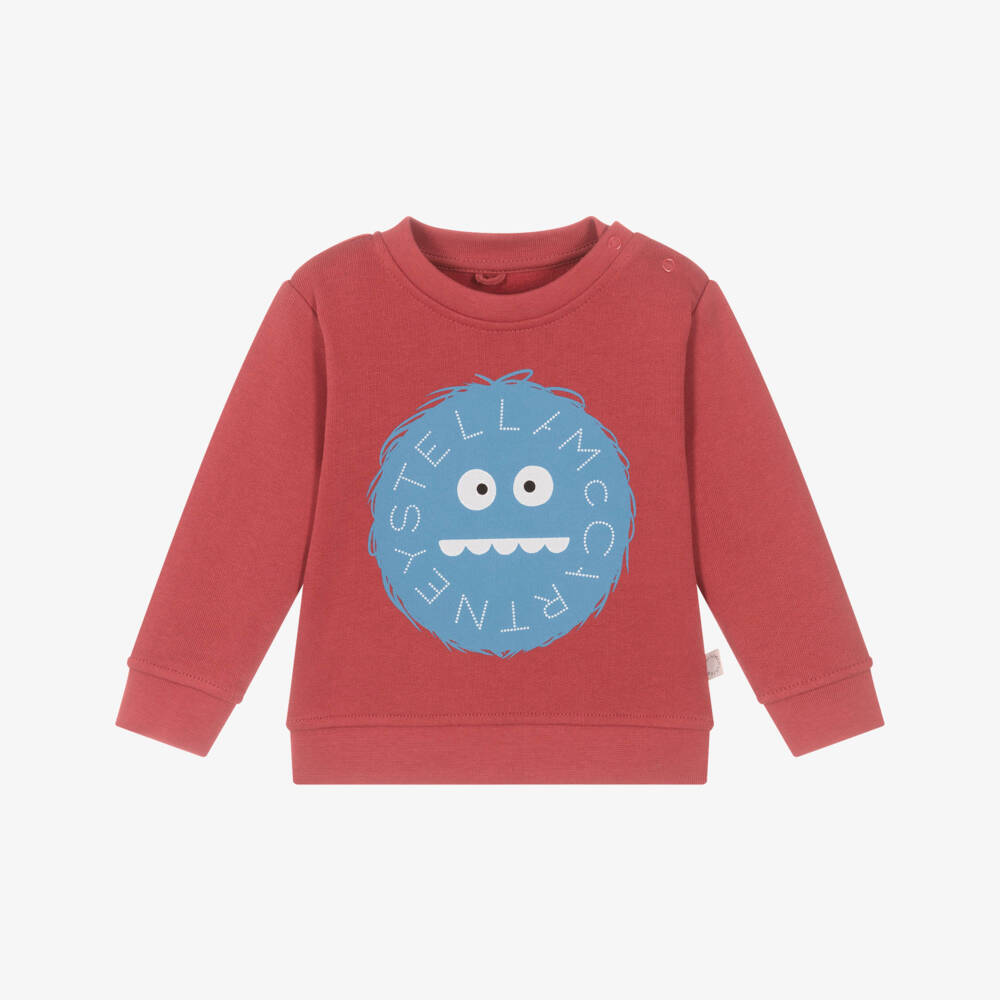Stella McCartney Kids-سويت شيرت أحمر دافئ للأولاد | Childrensalon Outlet