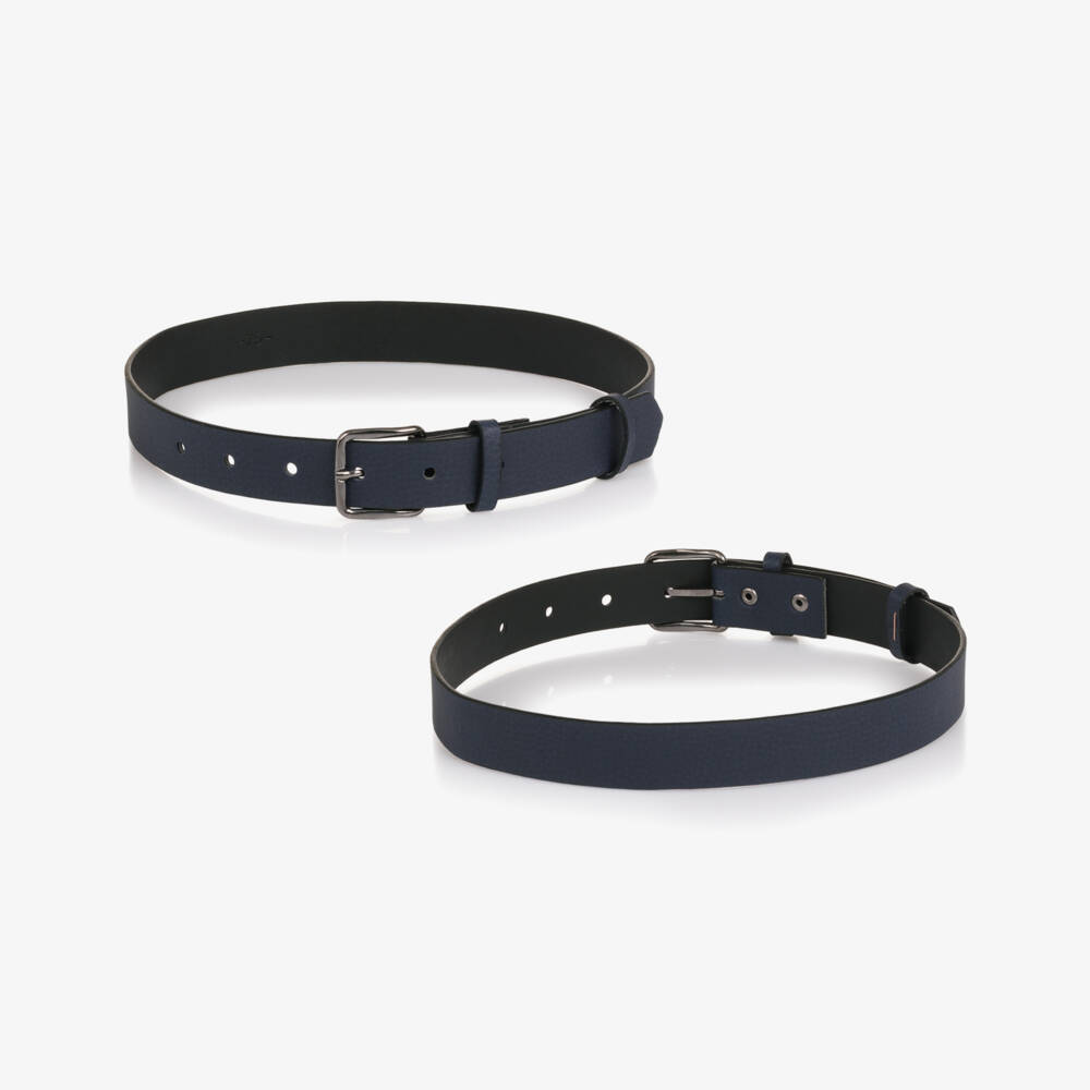 Beau KiD-Boys Red & Navy Blue Cotton Suit with Belt & Bow Tie | Childrensalon Outlet