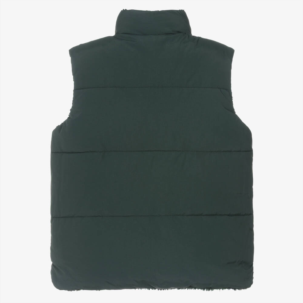 Timberland-Boys Reversible Green Padded Gilet | Childrensalon Outlet