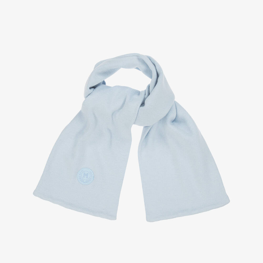 Mitch & Son-Boys Sky Blue Knitted Scarf (116cm) | Childrensalon Outlet