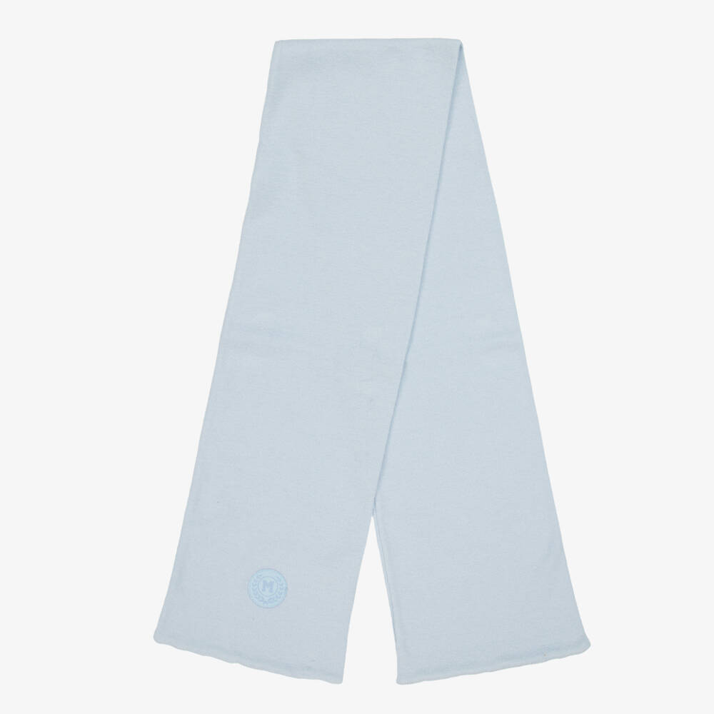 Mitch & Son-Boys Sky Blue Knitted Scarf (116cm) | Childrensalon Outlet