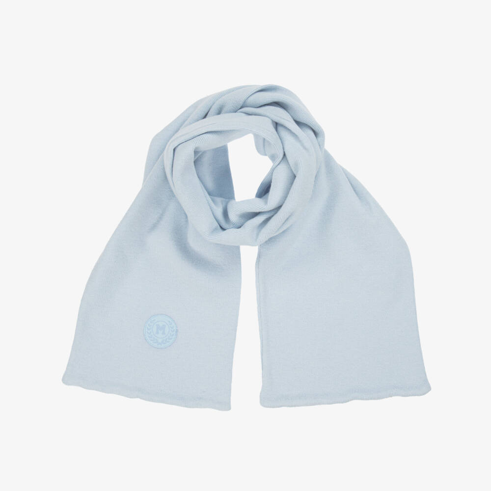 Mitch & Son-Boys Sky Blue Knitted Scarf (116cm) | Childrensalon Outlet